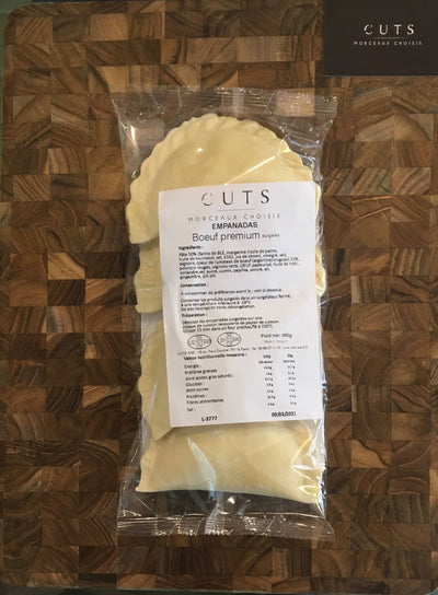 CUTS - Plat empanadas spécialité d'argentine au boeuf argentin coupé au couteau  - apéritif, épicerie, viande, boucherie, boeuf