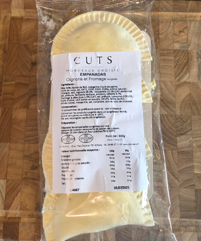 CUTS - Empanadas Fugazzeta - Oignons et Fromage x4 (surgelées) - épicerie, apéritif, boucherie, viande